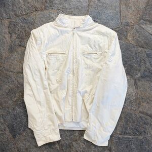 Vintage 80s Learsi Women’s Bomber Jacket in Cream